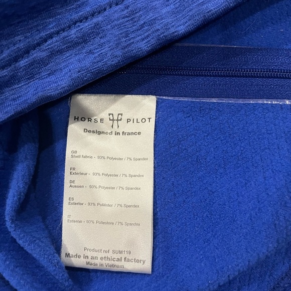 [M]Horse Pilot Teal Long Sleeve Performance Jersey Zipper Details - Picture 7 of 13